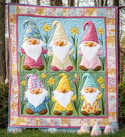 Easter Gnome DAI090125118 Quilt Blanket