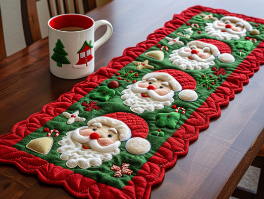 Christmas Santa TAI111124369 Quilted Table Runner