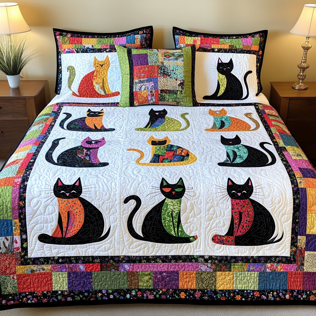 Cat TAI181024095 Quilt Bedding Set