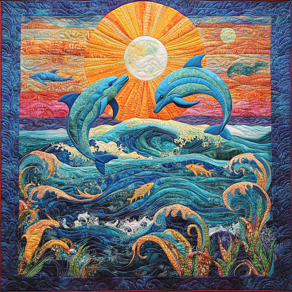 Dolphin DAI190225036 Quilt Blanket