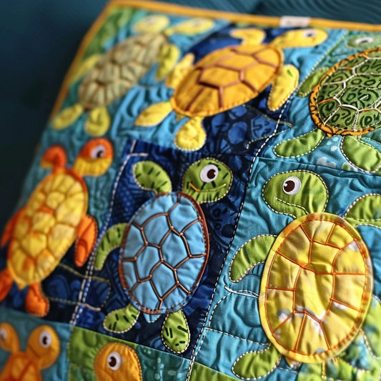 Turtle TAI060324255 Quilted Pillow Case