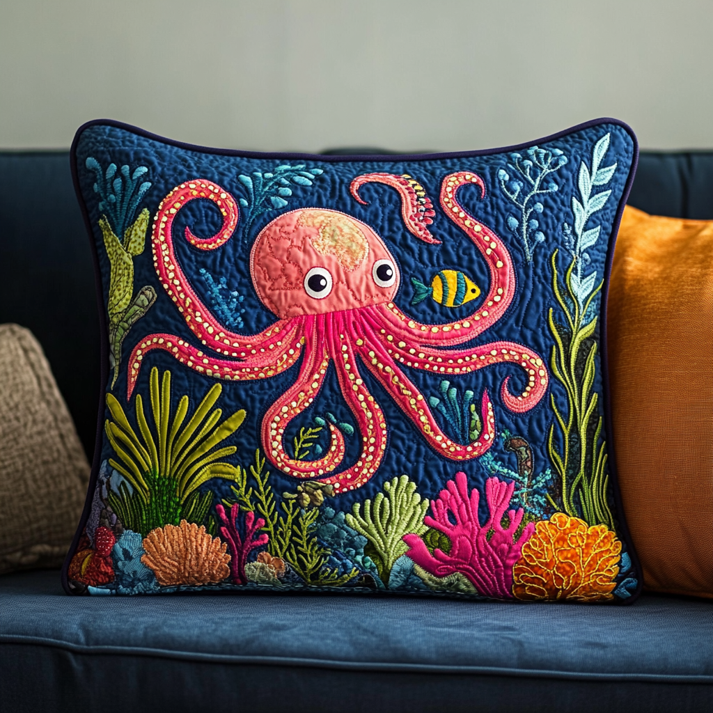 Octopus DAI110225319 Quilted Pillow Case