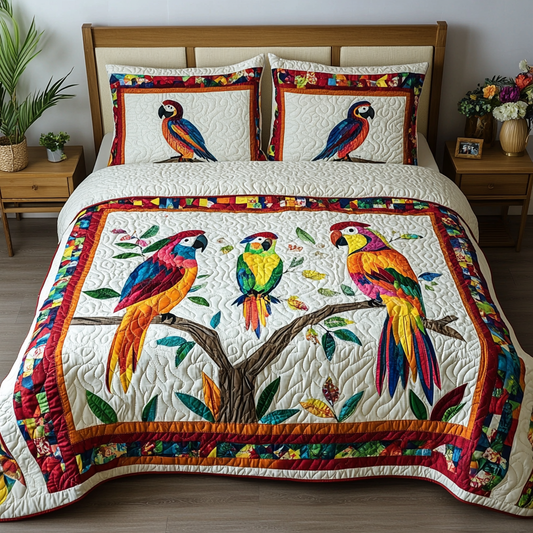 Parrot DAI231124105 Quilt Bedding Set