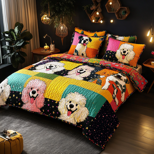 Poodle TAI181024346 Quilt Bedding Set