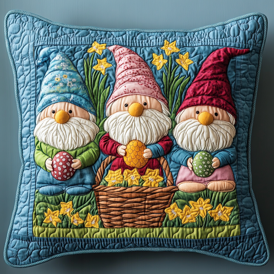 Easter Gnome DAI090125355 Quilted Pillow Case