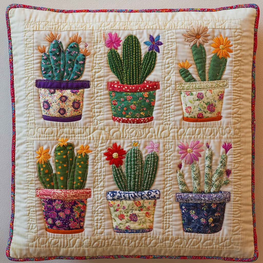 Cactus TAI130824129 Quilted Pillow Case