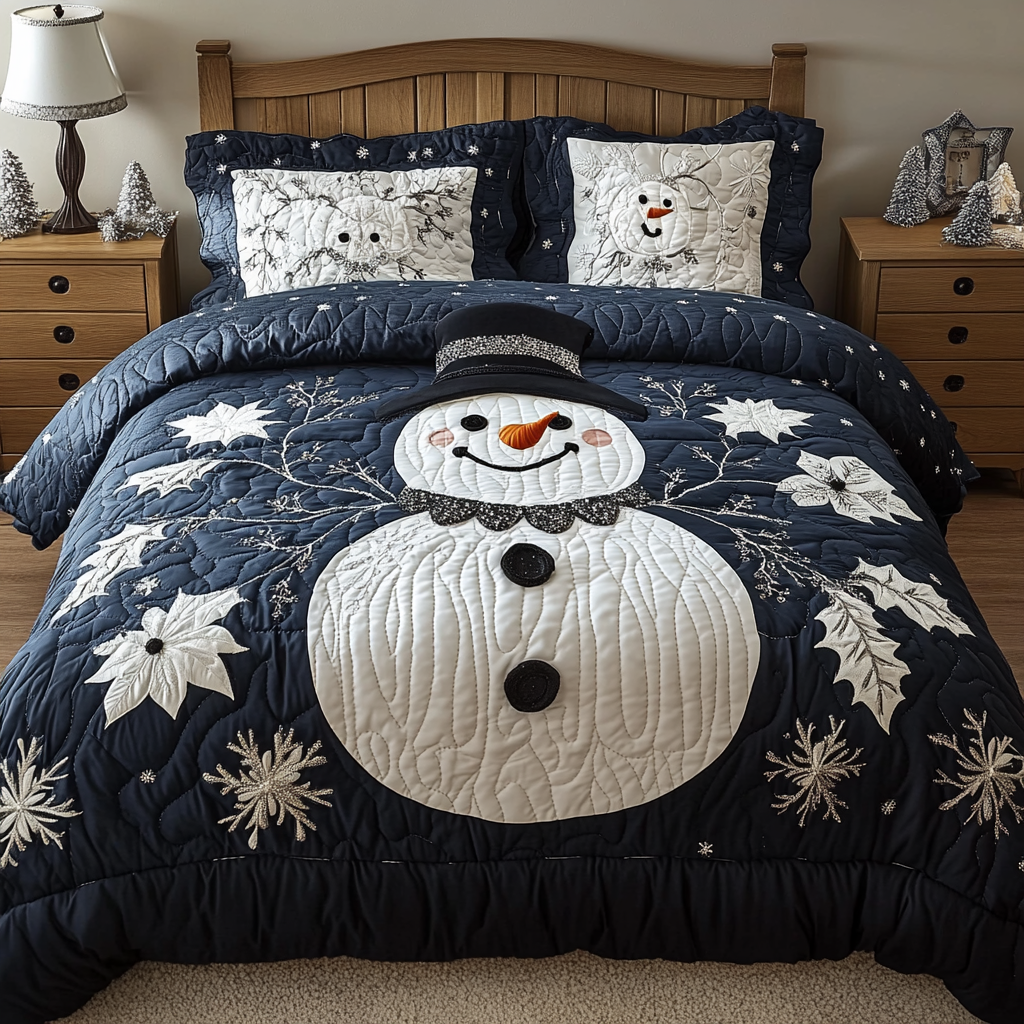 Christmas Snowman TAI111124059 Quilt Bedding Set