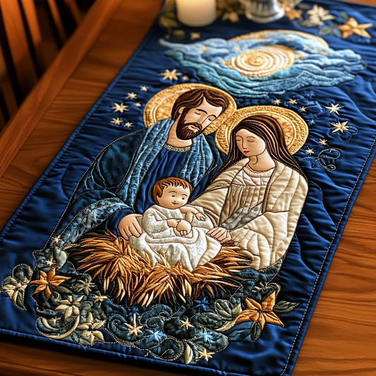 Nativity TAI111124321 Quilted Table Runner