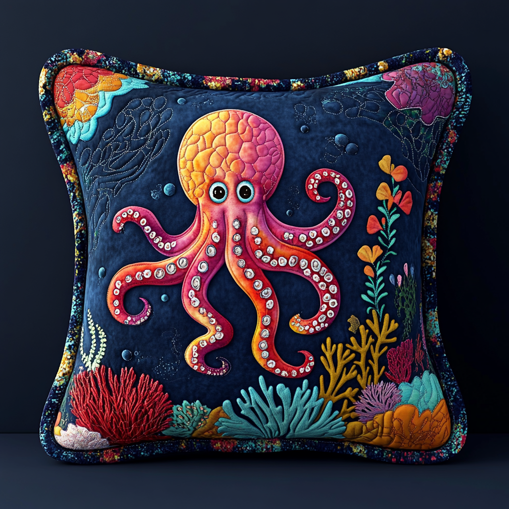 Octopus DAI110225323 Quilted Pillow Case