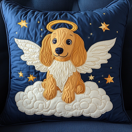 Dachshund Angel DAI090125368 Quilted Pillow Case