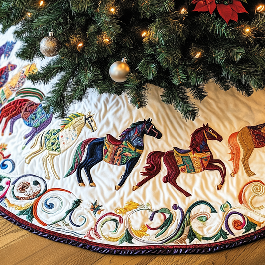 Horse TAI091024273 Quilted Tree Skirt