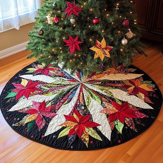 Christmas Poinsettia TAI021024162 Quilted Tree Skirt