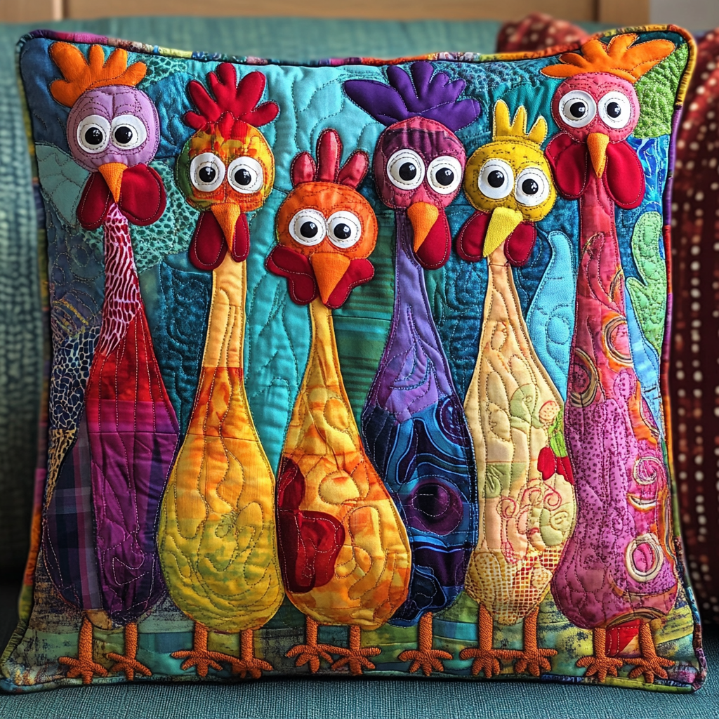 Chicken TAI041024586 Quilted Pillow Case