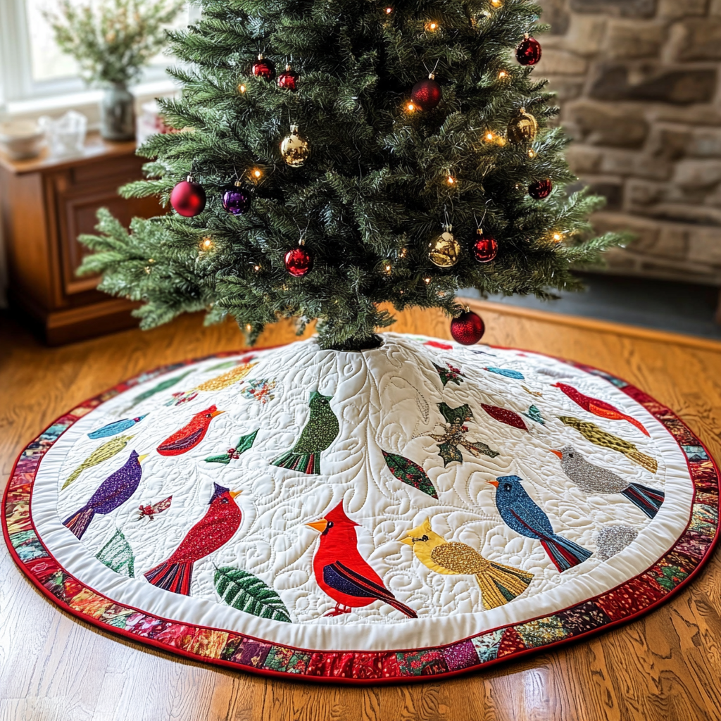 Bird DAI040924164 Quilted Tree Skirt