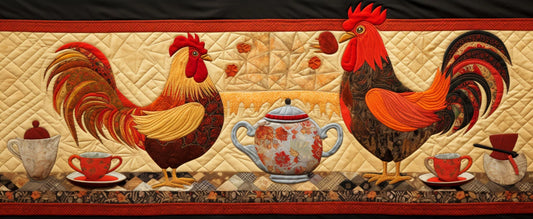 Chicken TAI280224026 Quilted Table Runner