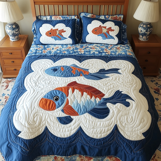 Fish DAI280824050 Quilt Bedding Set