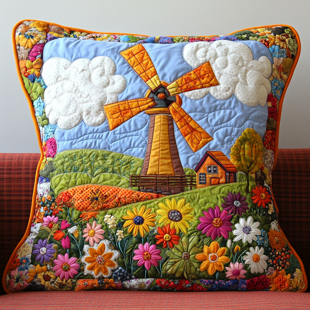 Windmill Field DAI301224134 Quilted Pillow Case