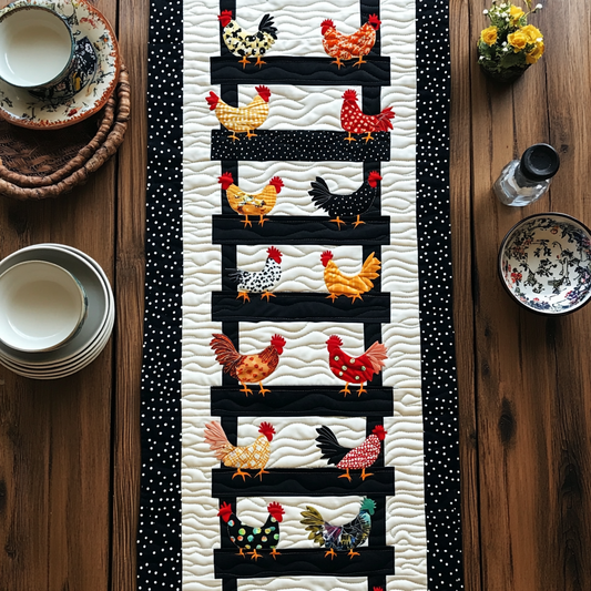 Chicken TAI041024371 Quilted Table Runner