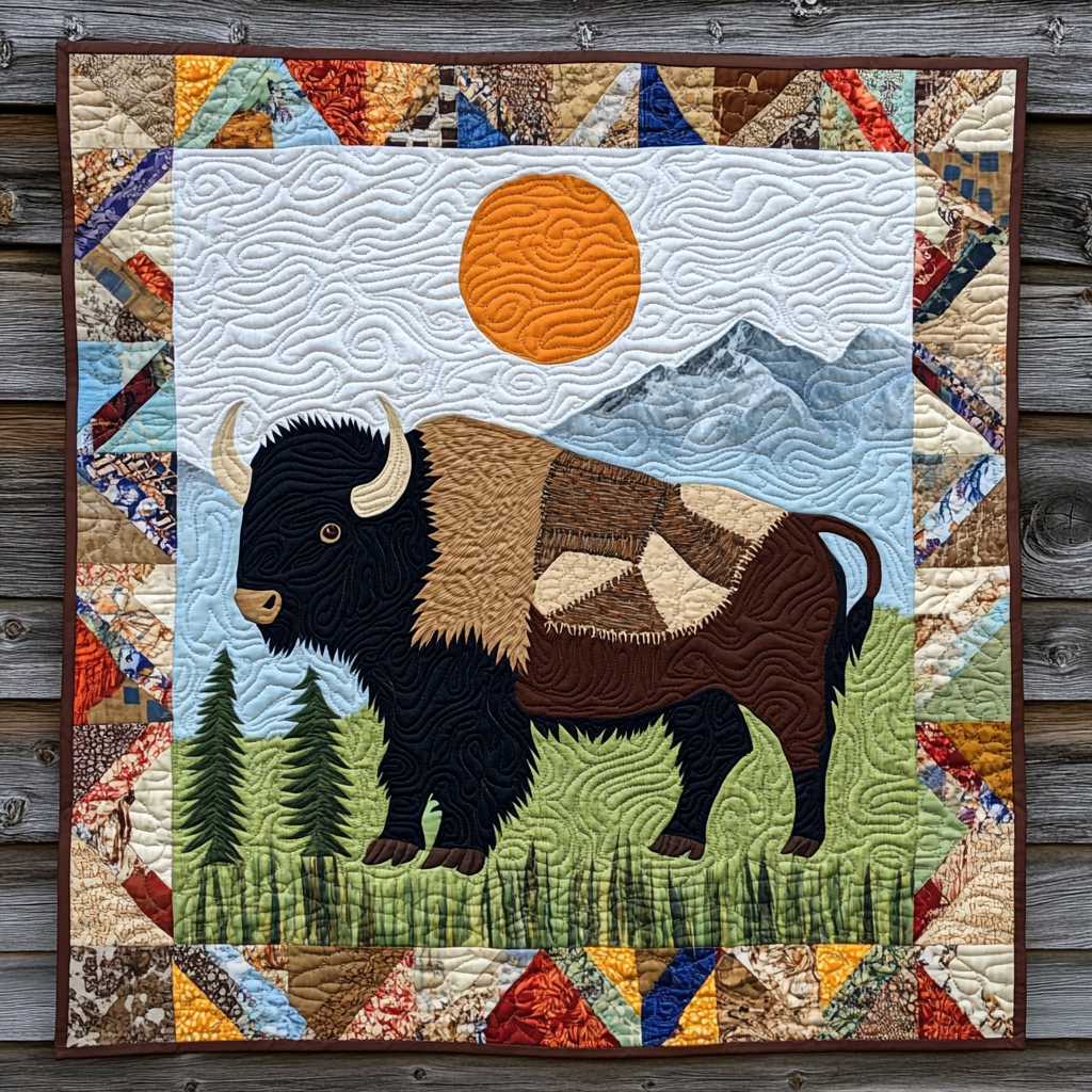 Native American Bison DAI090924105 Quilt Blanket