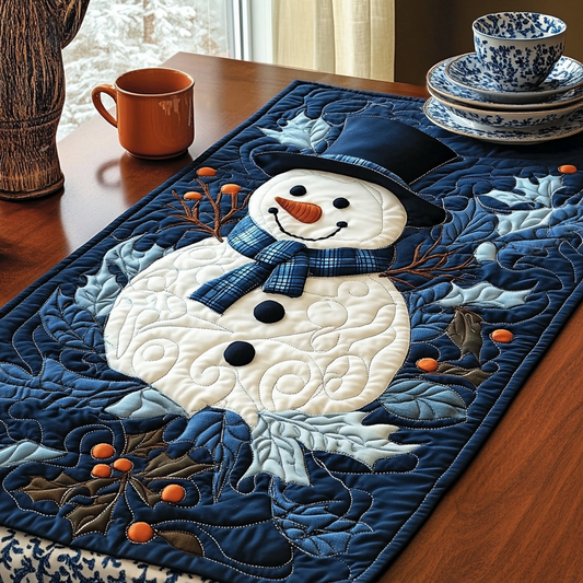 Christmas Snowman TAI141124260 Quilted Table Runner