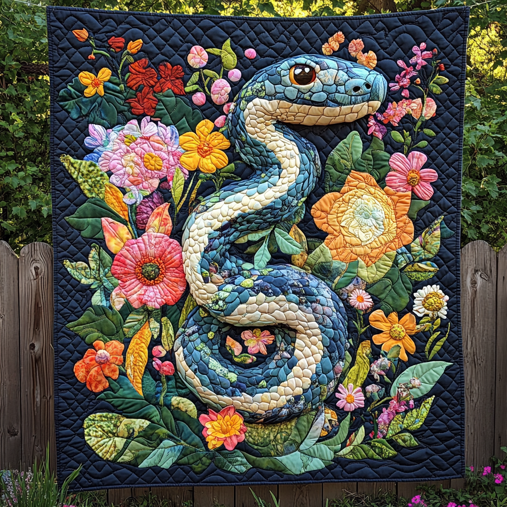 Floral Snake DAI301224003 Quilt Blanket