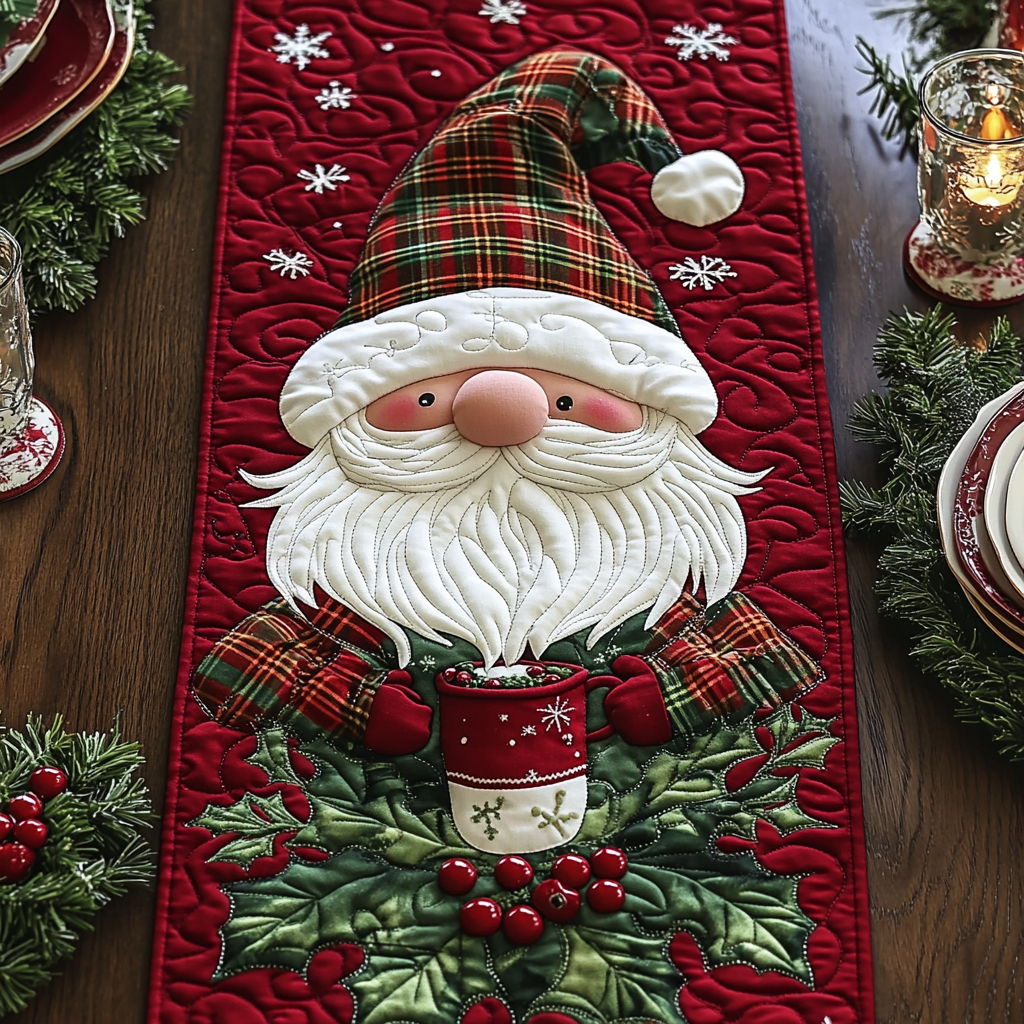 Christmas Gnome TAI141124268 Quilted Table Runner