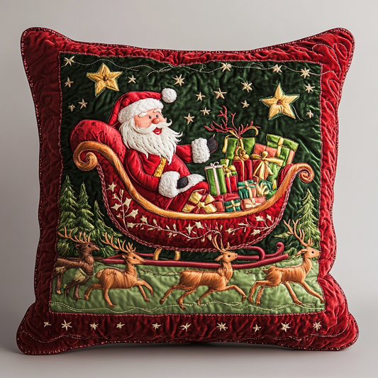 Santa Sleigh DAI201124484 Quilted Pillow Case