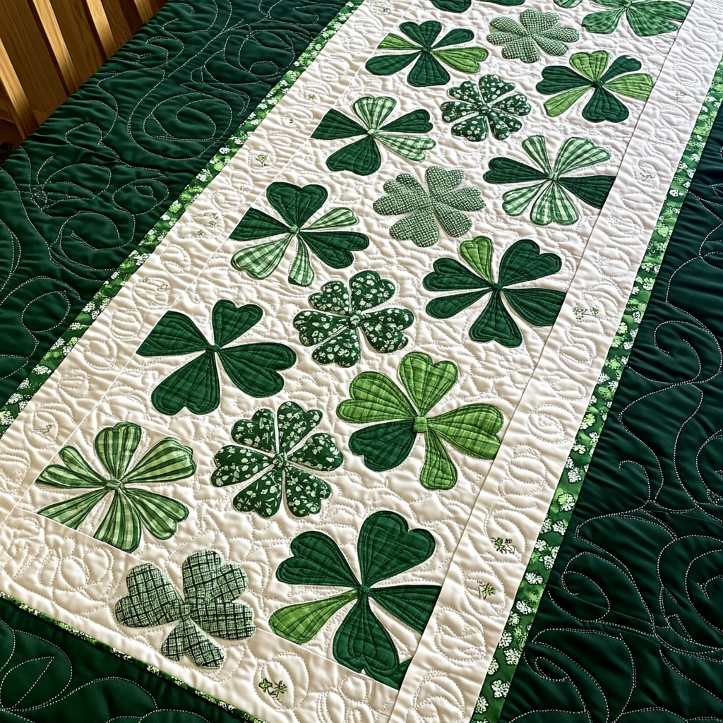 Shamrock TAI121024009 Quilted Table Runner