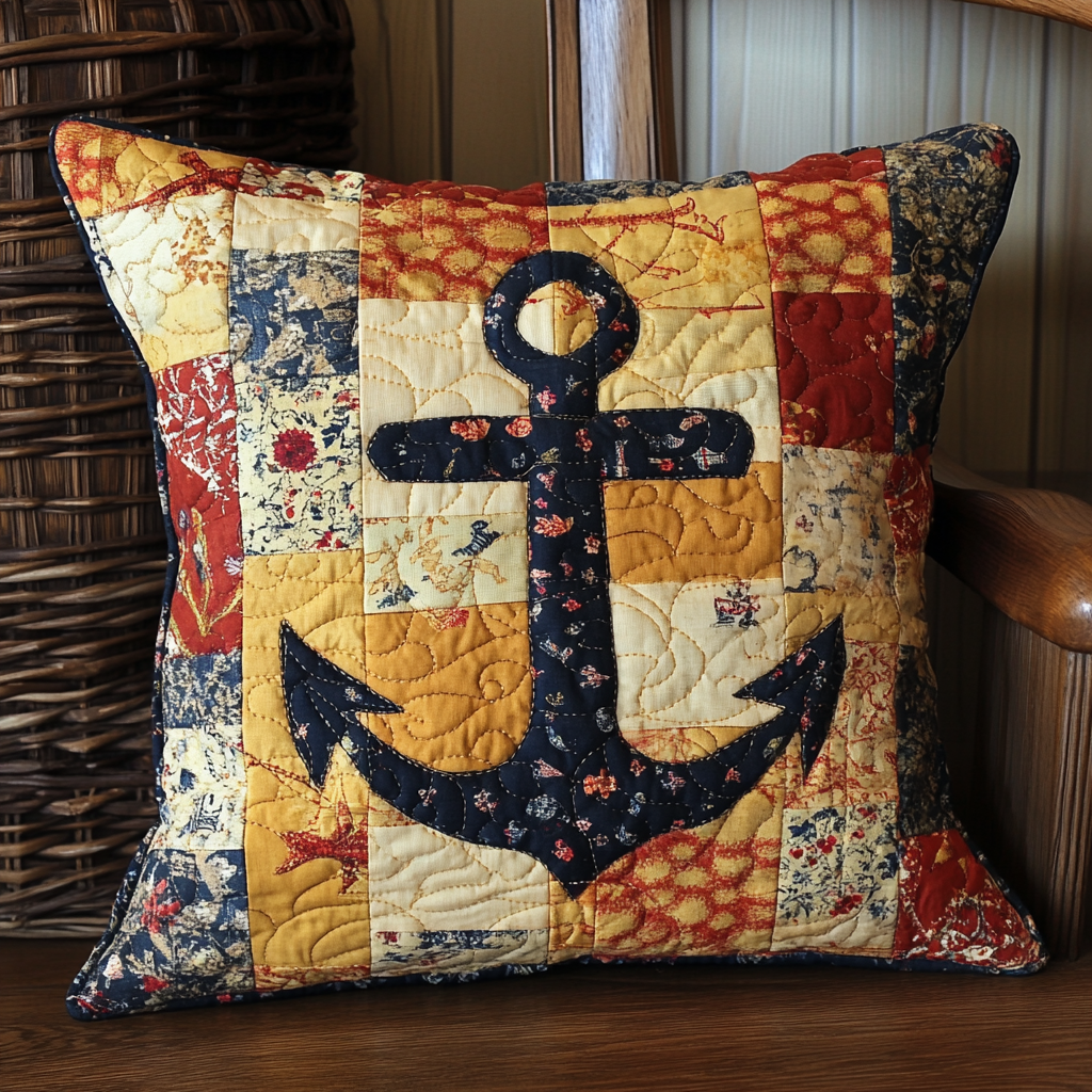 Nautical Anchor DAI111124553 Quilted Pillow Case