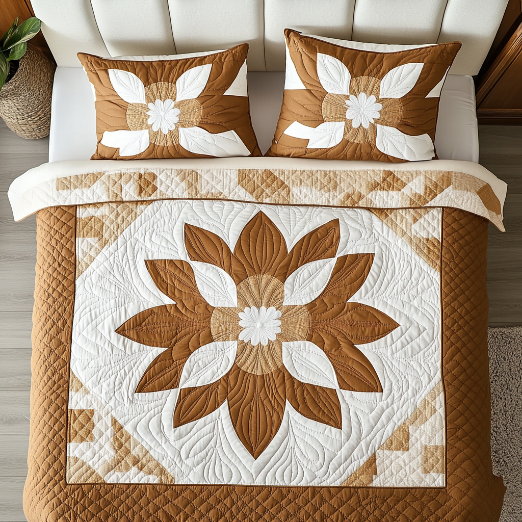 Flower TAI181024301 Quilt Bedding Set