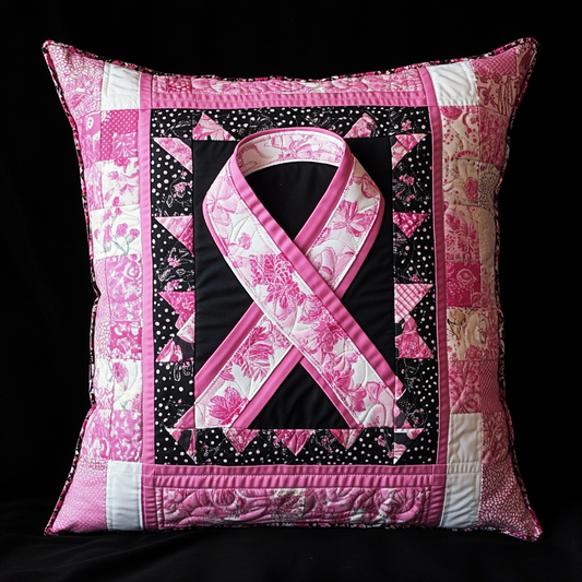 Breast Cancer Ribbon TAI101224271 Quilted Pillow Case