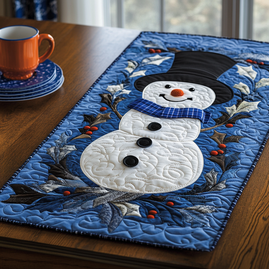 Christmas Snowman TAI141124259 Quilted Table Runner