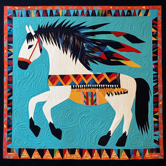 Native American Horse DAI040924262 Quilt Blanket