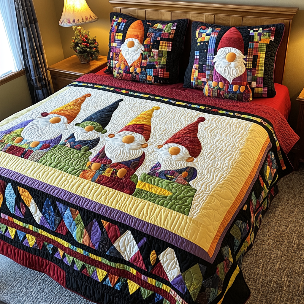 Christmas Gnome TAI181024217 Quilt Bedding Set