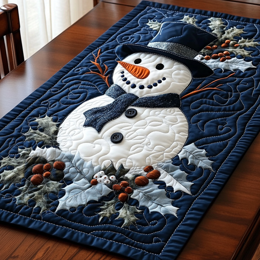 Christmas Snowman TAI141124258 Quilted Table Runner