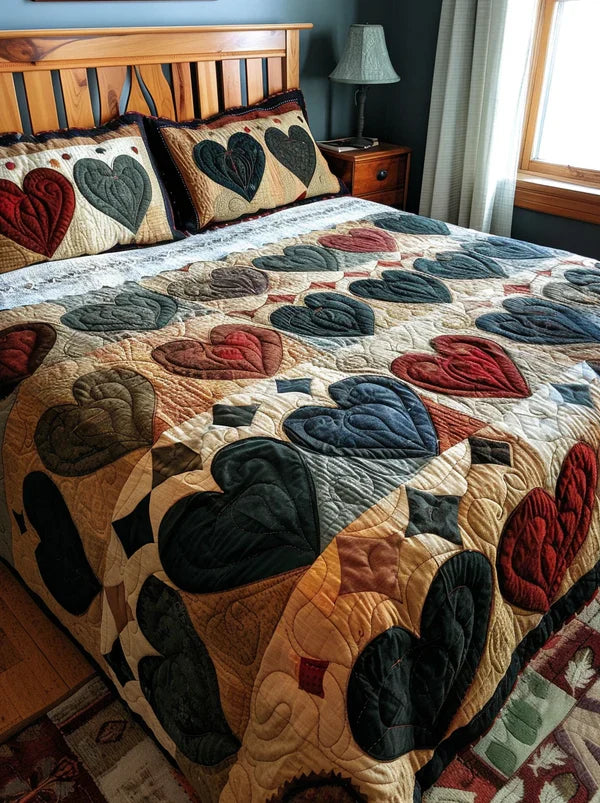 Heart TAI020324130QB Quilt Bedding Set