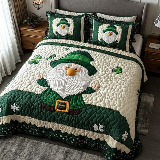 St Patrick's Day Gnome DAI051224101 Quilt Bedding Set