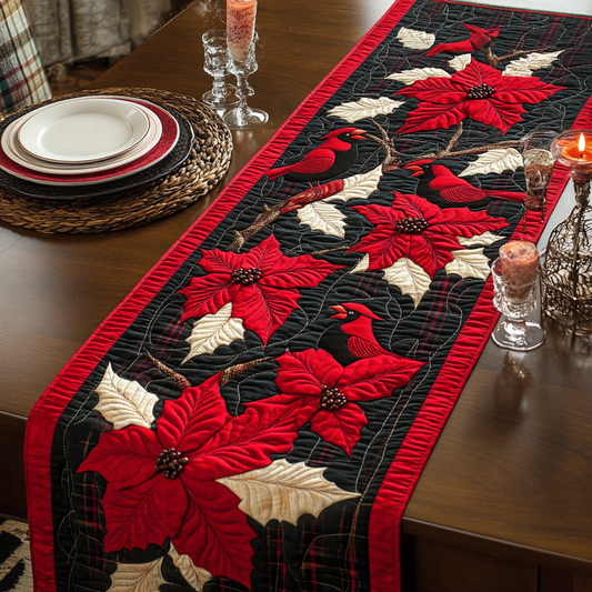 Christmas Cardinal TAI091024373 Quilted Table Runner