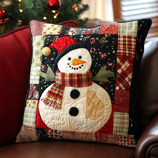 Christmas Snowman TAI130824258 Quilted Pillow Case