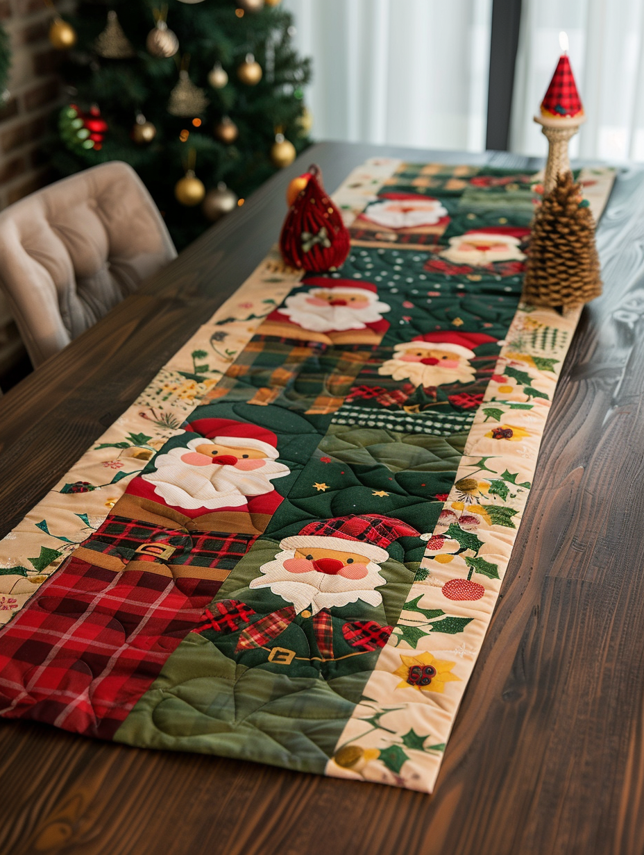 Christmas Santa TAI010824020 Quilted Table Runner