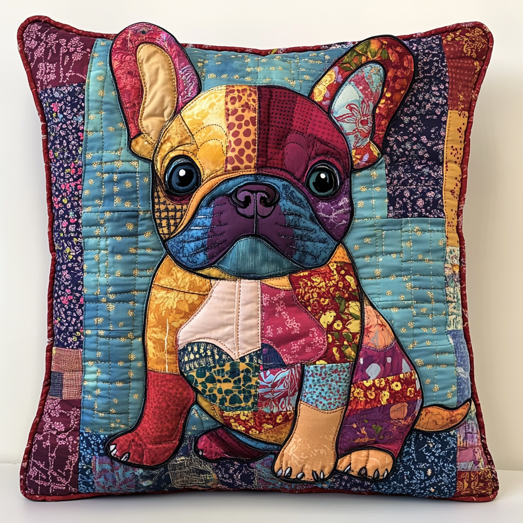 French Bulldog TAI181024546 Quilted Pillow Case