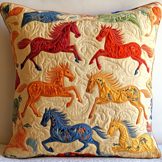 Horse TAI130824131 Quilted Pillow Case