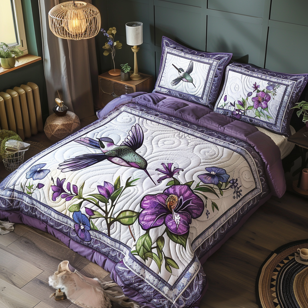 Hummingbird TAI111124162 Quilt Bedding Set