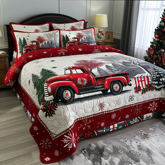 Christmas Truck TAI251124058 Quilt Bedding Set