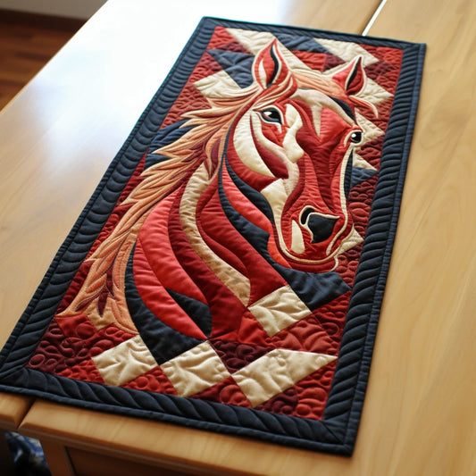 Horse TAI01122318 Quilted Table Runner