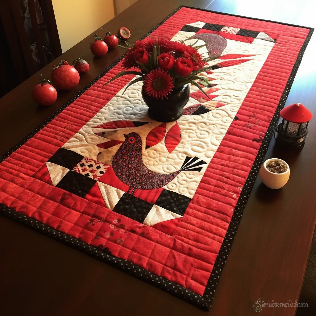 Bird TAI07122320 Quilted Table Runner