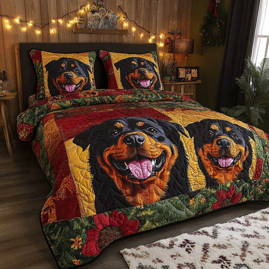 Rottweiler TAI181024376 Quilt Bedding Set