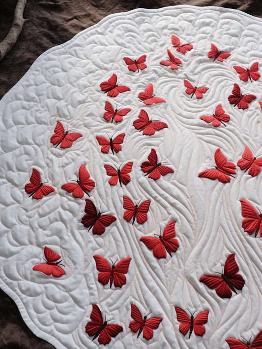 Butterfly TAI221223090 Quilted Round Mat