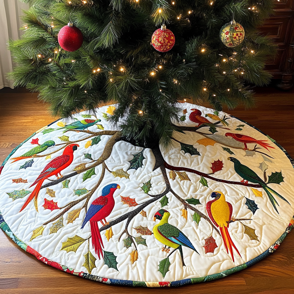 Parrot DAI231124143 Quilted Tree Skirt