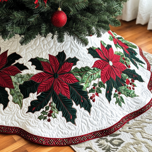 Poinsettia DAI230924012 Quilted Tree Skirt